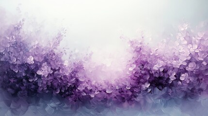 Obraz premium Abstract floral composition with impressionistic lavender hues and dreamy atmosphere