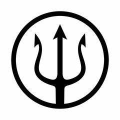 Trident logo icon. Vector image