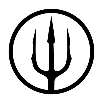 Trident logo icon. Vector image