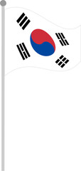 korea, south korea, flag, korean, symbol, asia, country, illustration, national, icon, seoul, nation, button, banner, map, 3d, emblem, vector, sign, design, badge, travel, republic, korea flag