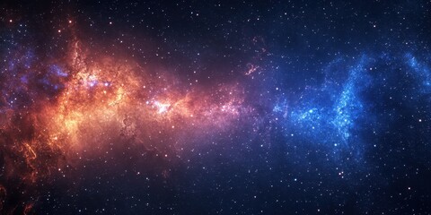Galaxy background illustration with stars, space galaxy background