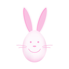 Easter rabbit, Easter Bunny. Easter egg. Vector illustration. PNG with transparent background.