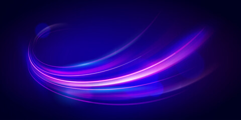 Neon Colored Speedlines, Curve or Swoosh