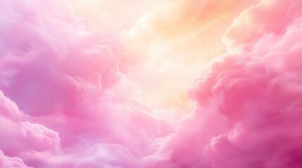 Fototapeta premium Dreamy Pastel Cloudscape: Vibrant Sky Gradient at Sunset