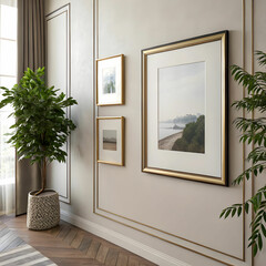 wall photo frame mockup