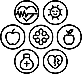medical and health icons