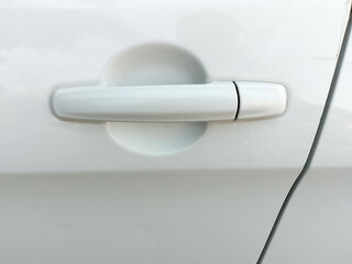 Obraz premium Car Door Handle Outside Closup View