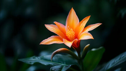 Obraz premium A close-up of a rare tropical flower with intricate petal details.