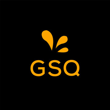 GSQ  Creative Unique Modern Letter Logo Design. ON BLACK BACKGROUND 

