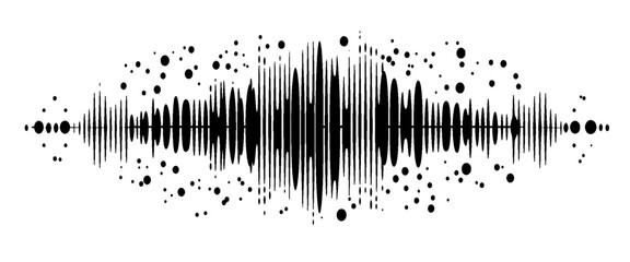 Vector line sound wave abstract background wave signal in vibration graphic design.	