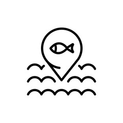 Fish farm icons set. Outline set of fish farm icons. Simple vector illustration for mobile concept and web design.