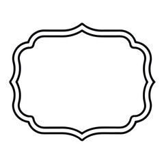 Fototapeta premium Elegant Double Border Shape, Decorative Ornament with Transparent Background
