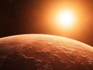 Fototapeta premium Astrobiology research. AI-driven exoplanet climate modeling predicting atmospheric conditions for potential life