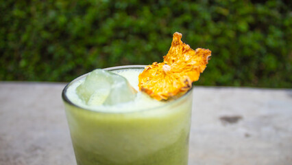 Iced Matcha Green Tea in a Glass – Refreshing Japanese Beverage