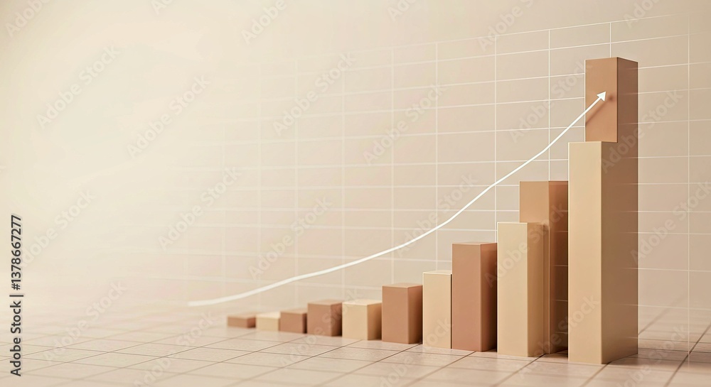 Poster a professional background featuring a minimalist bar chart with faint gridlines and a smooth, softly