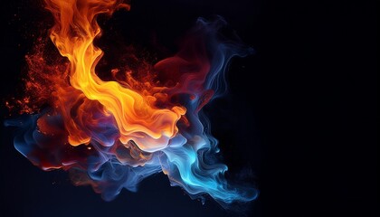 fire flames on black