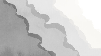 Abstract Grey Gradation in Watercolor Hand Drawing Design. High Resolution
