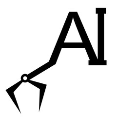 Mechanical arm artificial intelligence concept