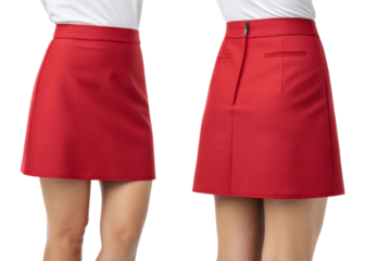 stylish red skirt mockup showcasing modern design perfect for casual or formal occasions. This vibrant piece adds flair to any outfit