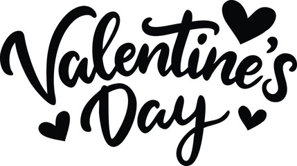 Fototapeta premium Valentines Day Text with Heart Accents Isolated on a Transparent Background