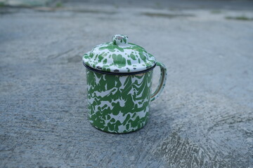 photo of cup of green tea in glass