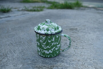 photo of cup of green tea in glass