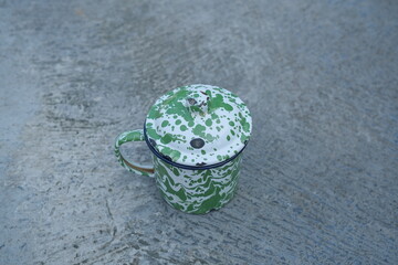 photo of cup of green tea in glass