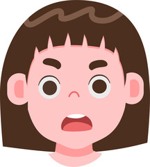 Expression face cute kids avatar 