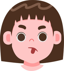 Expression face cute kids avatar 