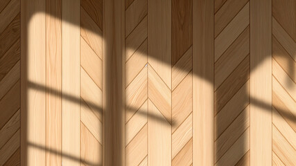 Wooden wall with sunlight shining on it, perfect for backgrounds, interior design concepts, rustic themed projects, and natural lighting references.