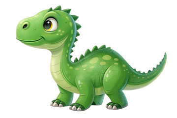 Obraz premium green dinosaur toy isolated on transparent background