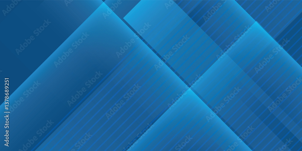 Aufkleber blue background with abstract box rectangle geometric shapes modern element for banner, presentation