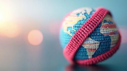 A 3D-rendered scene of a globe wrapped in tariff policies, with consumers fighting back