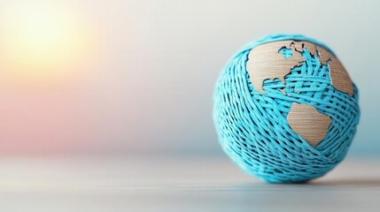 Fototapeta premium A 3D-rendered scene of a globe wrapped in tariff policies, with consumers fighting back