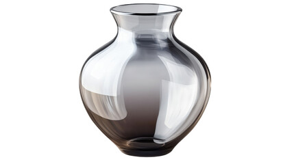 glass vase on white background