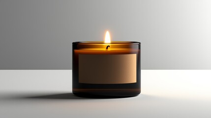 High Quality Scented Candle Label Product Mockup with Immaculate Studio Lighting and Perfect Color Correction