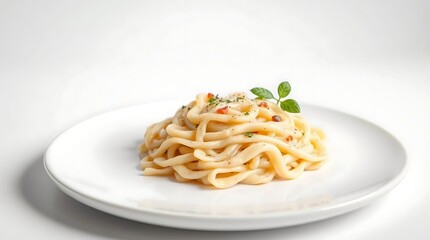 Hand-Rolled Pici Pasta with Chili Flakes and Fresh Herbs
