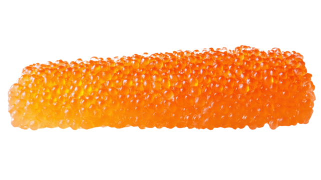 red caviar on a white background