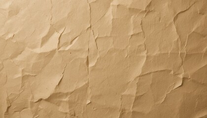 Obraz premium Textured Beige Paper Background Crumpled, Vintage, Abstract Design