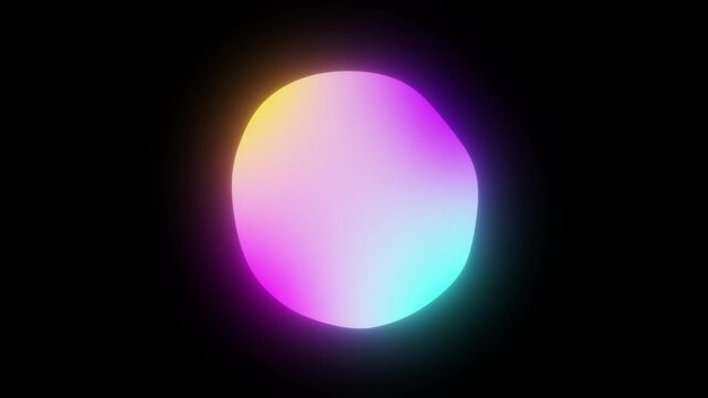 Glowing AI Audio Visualizer. Futuristic Sound Wave Animation. 4K