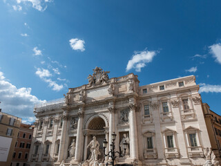 Fototapeta premium View of Rome Trevi Fountain (Fontana di Trevi) in Rome, Italy