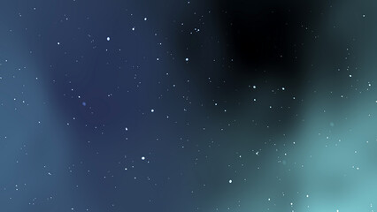 soft blue and dark gradient background with scattered light dots resembling stars
