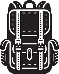 school bag, vector illustration of a bag, bag icon, school bag silhouette vector illustration design on white background.
