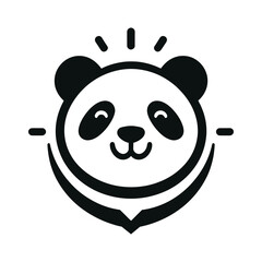 panda with a smile