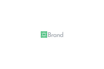 Square Green Leaf Logo, Nature Inspired Pattern Design, Ecology Brand Logo with White Background. 
