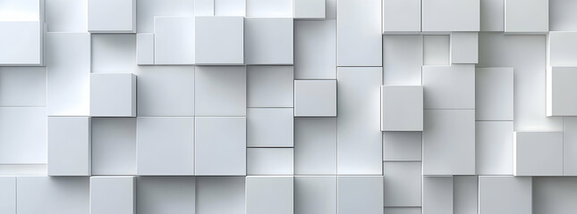 Abstract white background with a geometric square pattern