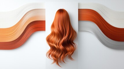 Hair color swatches