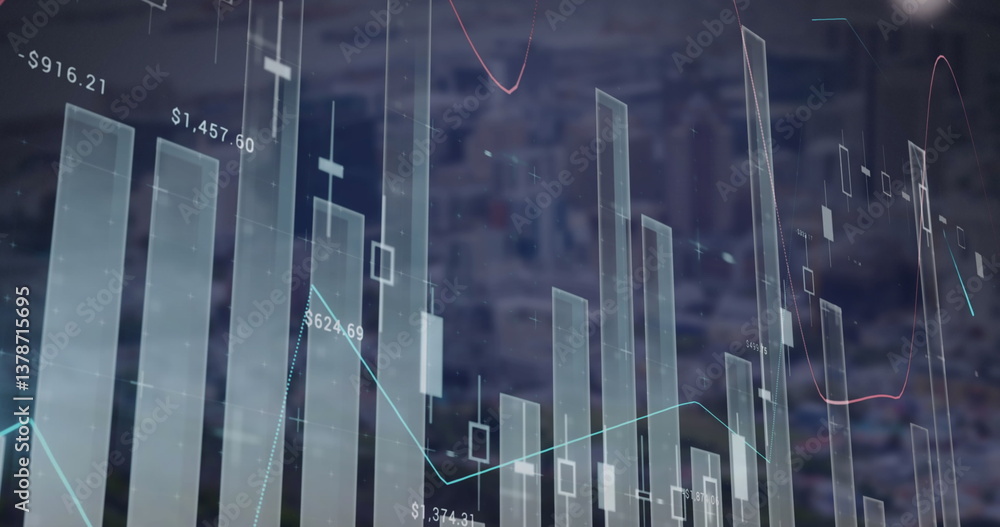 Poster image of data processing over landscape