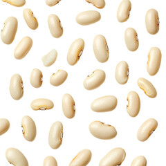 Cannellini Beans Pattern on transparent background