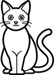 black cat cartoon vector